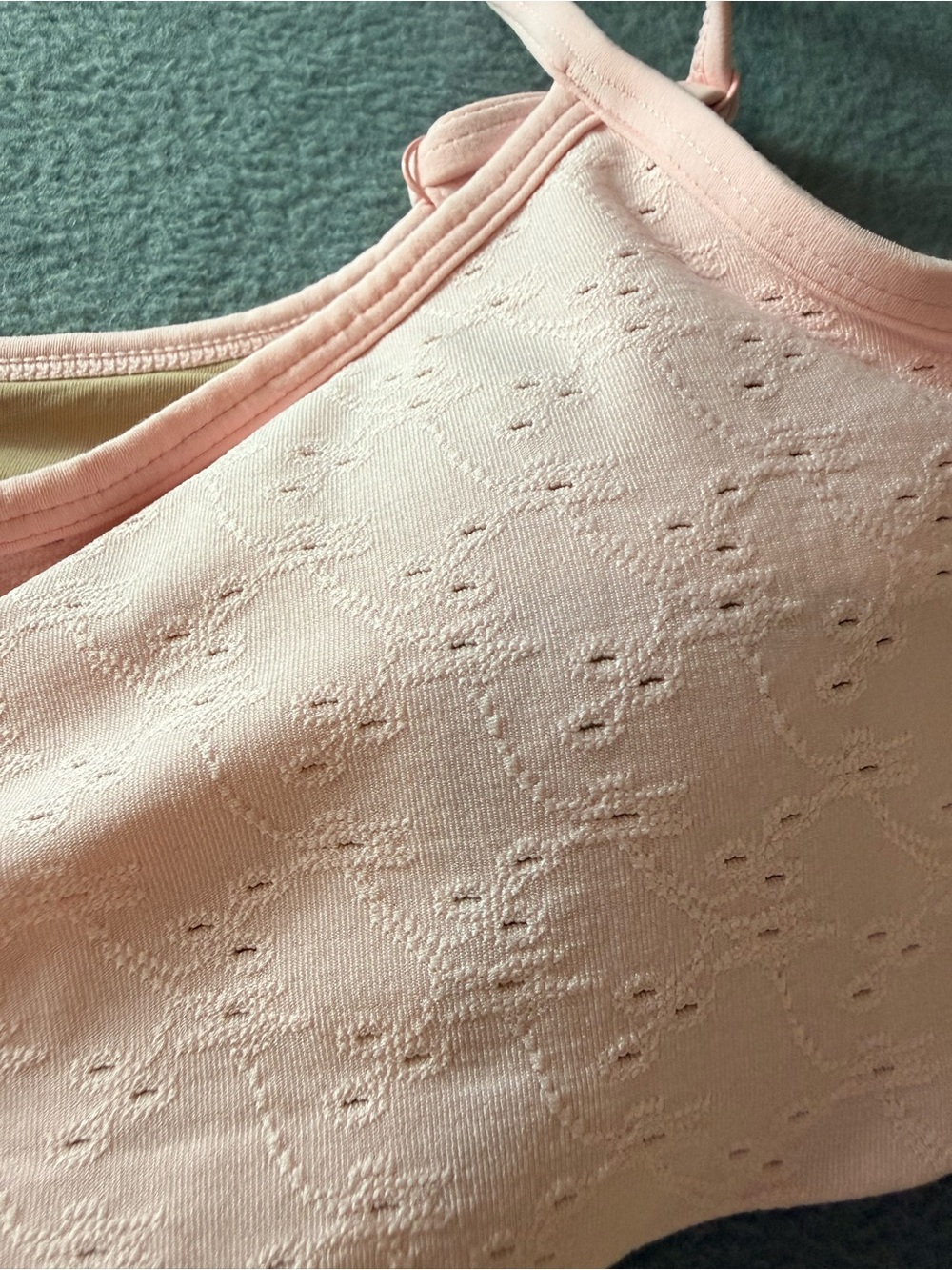 JoyLab - Light Pink Eyelet High-Rise Bike Shorts with Matching Athletic Bra - Picture 2 of 12